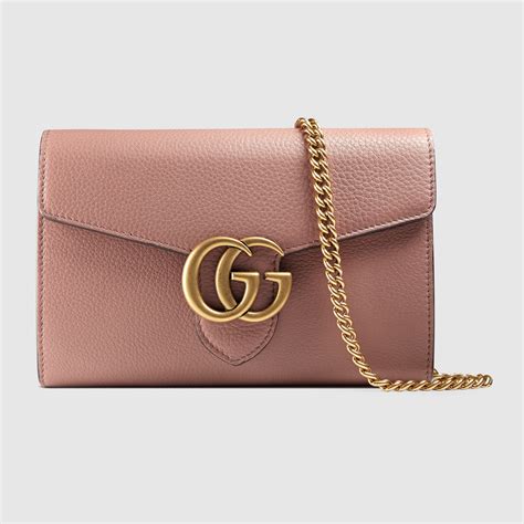 gucci gg marmonet leather mini chain bag|Gucci small wallet on chain.